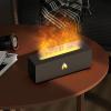 3D Fireplace Appearance Flame Air Diffuser Colorful Flame Mist Aromatherapy Humidifier with Automatic Power Off for Bedroom Office (Black) view 4