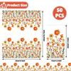 50 Pcs Fall Floral Guest Napkins Disposable Autumn Paper Hand Towels 3 Ply Thanksgiving Watercolor Wildflower Dinner Napkins for Harvest Wedding Birthday Flower Themed Party Supplies, 4.3 x 7.9 Inch view 2