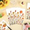 50 Pcs Fall Floral Guest Napkins Disposable Autumn Paper Hand Towels 3 Ply Thanksgiving Watercolor Wildflower Dinner Napkins for Harvest Wedding Birthday Flower Themed Party Supplies, 4.3 x 7.9 Inch view 4