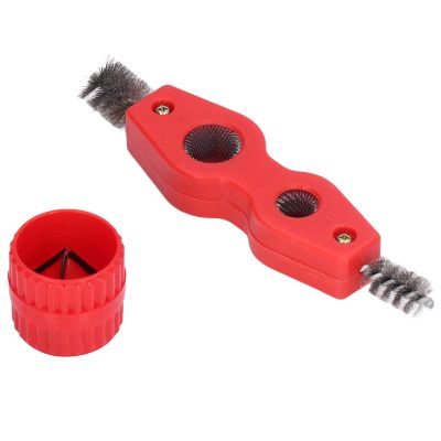 2 PCS Copper Pipe Cleaner, 4-in-1 Copper Pipe Deburring Tool with Chamfering Device 2 PCS Cleans Copper Tubes and Fittings Copper Pipe Reamer for Pvc Ppr Copper Brass Aluminum Pipes