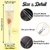 24 Pcs Clear Plastic Champagne Flutes, Hard Disposable Plastic Champagne Glasses, One Piece Design Wine Glasses Cocktail Cups for Home Daily Life Party Wedding Toasting Drinking (24Pcs-6OZ/180ML) view 2