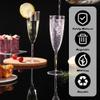 24 Pcs Clear Plastic Champagne Flutes, Hard Disposable Plastic Champagne Glasses, One Piece Design Wine Glasses Cocktail Cups for Home Daily Life Party Wedding Toasting Drinking (24Pcs-6OZ/180ML) view 3
