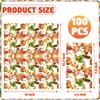 100 Pcs Fall Guest Napkins Maple Leaves Paper Dinner Napkins Thanksgiving Disposable Bathroom Hand Towels Autumn Decorative Party Napkin for Home Kitchen Bathroom Party Supplies, 4.3 x 7.8 Inch view 2