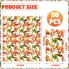 50 Pcs Fall Guest Napkins Maple Leaves Paper Dinner Napkins Thanksgiving Disposable Bathroom Hand Towels Autumn Decorative Party Napkin for Home Kitchen Bathroom Party Supplies, 4.3 x 7.8 Inch view 2