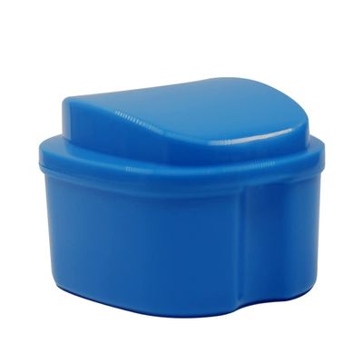 Container with Filter Portable Anti Lost Universal Denture Case Home Storage Box Hygienic Accessories (Color : OneColor, Size : 1) (Blue 1)