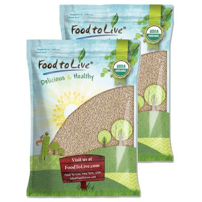 Food to Live Organic Spelt Berries, 25 Pounds - Non-GMO, Whole Grain, Non-Irradiated, Vegan Superfood, Bulk, Product of the USA