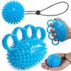 Berfea Hand Exerciser Ball, Hand Grip Strength Trainer Finger Extension Exerciser Massager Squeeze Balls for Therapy Arthritis and Carpal Tunnel, Stress Relief, Set of 2 view 1