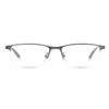 HELES Men's Business Metal & TR Half Rim Photochromic Grey Reading Glasses Single Vision Outdoor Sunglasses Readers UV400 -Gunmetal||Plano Lens(0.00) view 3