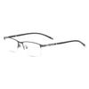 HELES Men's Business Metal & TR Half Rim Photochromic Grey Reading Glasses Single Vision Outdoor Sunglasses Readers UV400 -Gunmetal||Plano Lens(0.00) view 4
