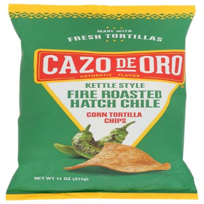 Cazo De Oro KHLV00400404 11 oz Tortilla Hatch Chil Chips