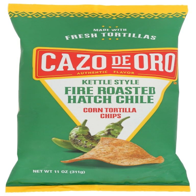 Cazo De Oro KHLV00400404 11 oz Tortilla Hatch Chil Chips
