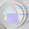 100pcs Pastel Rainbow Cocktail Napkin 2 Ply 5 x 5 Inch Paper Scallop Fan-Shaped Soft Paper Rainbow Napkin for Wedding Birthday Party Bridal Anniversary Baby Shower Supplies Table Decor view 3