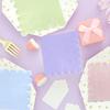 100pcs Pastel Rainbow Cocktail Napkin 2 Ply 5 x 5 Inch Paper Scallop Fan-Shaped Soft Paper Rainbow Napkin for Wedding Birthday Party Bridal Anniversary Baby Shower Supplies Table Decor view 4