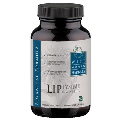 Wise Woman Herbals Lysine Immune Plus Lip, Additive-Free Non-GMO Formula, High-Potency L-Lysine & Immunity Blend, Lip & Skin Health Support, Natural Immune Defense, 120 Veg Caps