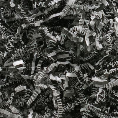 Stephanie Imports Made In USA 3-Ply Crinkle Cut Shredded Paper 2 lbs (Black, White & Gray Blend)