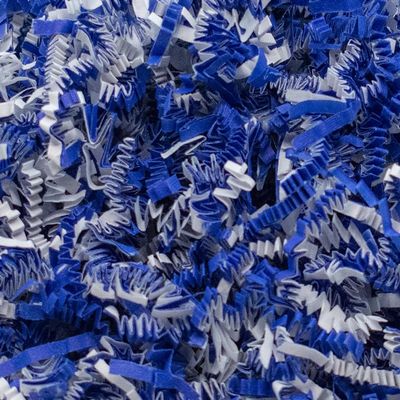 Stephanie Imports Made In USA 3-Ply Crinkle Cut Shredded Paper 2 lbs (Blue & White Hanukkah Blend)