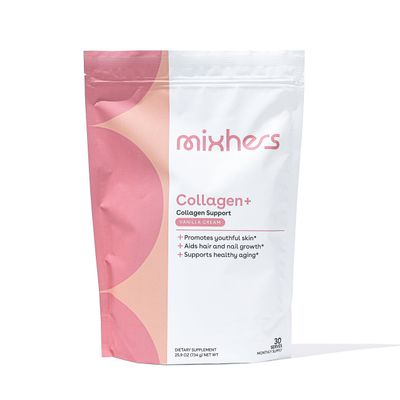 Mixhers Collagen Powder | 30-Day Supply | Blend with Marine Collagen, Protein Powder, Vitamin C, & Peptides | Skin, Hair & Nail Support for Women | Vanilla Cream Flavor