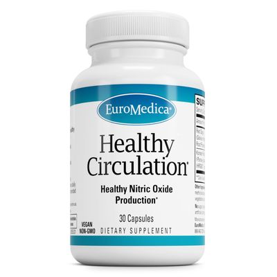 EuroMedica Healthy Circulation - Dietary Supplement for Healthy Circulation Support - Healthy Blood Flow & Heart Function Aid - Non-GMO & Vegan Capsules - 30 Capsules (30 Servings)