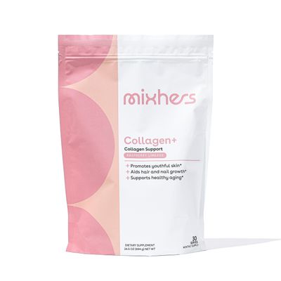 Mixhers Collagen Powder | 30-Day Supply | Blend with Marine Collagen, Protein Powder, Vitamin C, & Peptides | Skin, Hair & Nail Support for Women | Raspberry Limeade Flavor
