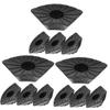 12 Pcs Non-Slip Feet Trekking Pad Collapsible Poles Adjustable Holder Walker Crutch End Mat Cane Replacement Tips Non-Slip Crutch Feet Tip Crutch Tips Plastic Black view 1