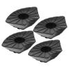 12 Pcs Non-Slip Feet Trekking Pad Collapsible Poles Adjustable Holder Walker Crutch End Mat Cane Replacement Tips Non-Slip Crutch Feet Tip Crutch Tips Plastic Black view 2
