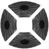12 Pcs Non-Slip Feet Trekking Pad Collapsible Poles Adjustable Holder Walker Crutch End Mat Cane Replacement Tips Non-Slip Crutch Feet Tip Crutch Tips Plastic Black view 4
