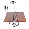 Third Hand Soldering Tools Flexible Aluminum Base 4 Arms Lamp PC-B Board Repair Jewelry Maker view 3