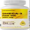 Vitamatic Triple Strength Omega 3 Fish Oil 3600mg Per Serving, 2160mg Omega 3 Fatty Acids, 1296mg EPA + 864mg DHA, Burpless Lemon Flavor, 180 Softgels view 1
