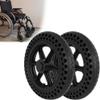 12''X2.0'' Wheelchair Wheels Assembly 12 Inch Rear Wheel Solid Tire Construction,Back Wheel Replacement for Manual Wheelchairs Transport Chair Replacement Parts (One Pair) view 1