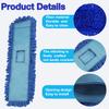 2 Pack 36 inch Fiber Microfiber Dust Mop Head Replacements Pads, Large Commercial Mop Head Replacement for Industrial Dust Mop Head Floor Cleaning, Office, School, Restaurant, Hospital Reusable view 3