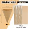 JarThenaAMCS 600Pcs Kraft Paper Snow Cone Cups 4 OZ Brown Cone Cups Disposable Shaved Ice Cups with Box for Shaved Ice Picnic Party Chocolate Desserts Packing Supplies view 2