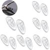 BEHLINE Push in Eyeglasses Nose Pads,6 Pairs Replacement Soft Silicone Glasses Nose Pieces,Anti-slip Sunglass Nose Guards Eyewear Repair view 1