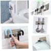 BUUEERR Pack of 2 Mop Holders Self-Adhesive Sticker Broom Gripper for Wall-Mounted Cleaning Tools Organizer view 2