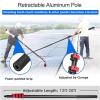 pealiritansemen Water Fed Cleaning Tool, Telescopic Pole Window Cleaner, Photovoltaic Panel Cleaning Tool, with Water Supply Hose and A Pair of Rubber Gloves, 3-in-1 Cleaning Kit,7.2m/24ft view 4