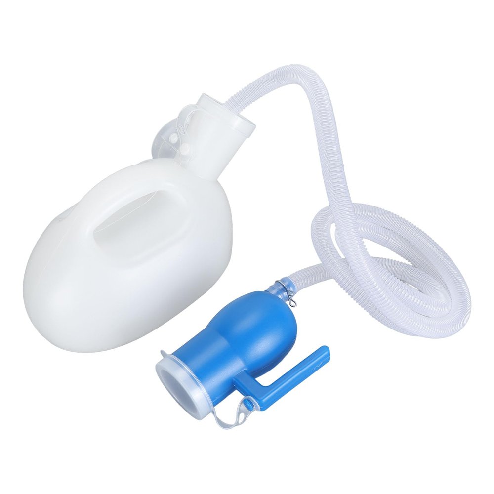 2000ml Men Urinal Collector Spill Proof Reusable Thicken Portable Potty Pee Bottle with Lid, Suitable for Bedridden, Paralyzed, Incontinent Men for Travel, Camping (White)