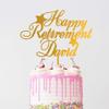 Personalized Happy Retirement Cake Topper, Custom Retirement Cake Topper for a Man Woman, Retirement Cake Decorations, Custom Any Name Retirement Party Cake Decoration, Cake Ideas Picture view 3