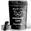 Hibernate Tape Nose Strips 30 count Sleep Better Nasal Strips Medical Grade Hypoallergenic Gentle Strips for Sensitive Skin Pain Free Removal Nasal Strips for Better Sleep, Black view 1