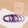 AD Beads Handmade Gemstone Stretch Elastic Bracelet Crystal Reiki Nature's Beauty and Spiritual Essence Unisex (4mm, Dream Amethyst (Third-Eye Energy)) view 4