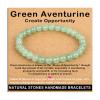 AD Beads Handmade Gemstone Stretch Elastic Bracelet Crystal Healing Reiki Nature's Beauty and Spiritual Essence Unisex (6mm, Green Aventurine (Opportunity)) view 1
