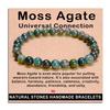 AD Beads Handmade Gemstone Stretch Elastic Bracelet Crystal Healing Reiki Nature's Beauty and Spiritual Essence Unisex (6mm, Moss Agate (Universal Connection)) view 1