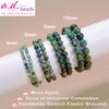 AD Beads Handmade Gemstone Stretch Elastic Bracelet Crystal Healing Reiki Nature's Beauty and Spiritual Essence Unisex (6mm, Moss Agate (Universal Connection)) view 2