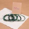 AD Beads Handmade Gemstone Stretch Elastic Bracelet Crystal Healing Reiki Nature's Beauty and Spiritual Essence Unisex (6mm, Moss Agate (Universal Connection)) view 4