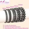 AD Beads Handmade Gemstone Stretch Elastic Bracelet Crystal Healing Reiki Nature's Beauty and Spiritual Essence Unisex (6mm, Hematite (Healing and Health)) view 2
