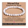 AD Beads Handmade Gemstone Stretch Elastic Bracelet Crystal Healing Reiki Nature's Beauty and Spiritual Essence Unisex (6mm, Howlite (Calmness for Sleep)) view 1