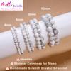 AD Beads Handmade Gemstone Stretch Elastic Bracelet Crystal Healing Reiki Nature's Beauty and Spiritual Essence Unisex (6mm, Howlite (Calmness for Sleep)) view 2