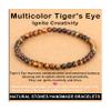 AD Beads Handmade Gemstone Stretch Elastic Bracelet Crystal Healing Reiki Nature's Beauty and Spiritual Essence Unisex (4mm, Multicolor Tiger's Eye (Ignite Creativity)) view 1