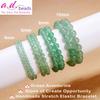 AD Beads Handmade Gemstone Stretch Elastic Bracelet Crystal Healing Reiki Nature's Beauty and Spiritual Essence Unisex (10mm, Green Aventurine (Opportunity)) view 2