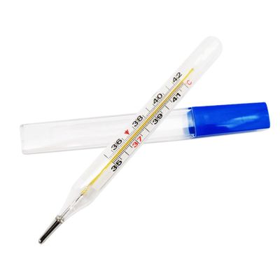 1PC Glass Oral Temperature for Test, Temperature Axillar Temperature Glass Oral Temperature Adult Clinic Armpit Fast Reading Indicator (Single Scale) (A, One Size)
