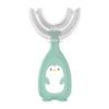Jeorywoet Children's U-Shaped Toothbrush Silicone Toothbrush Baby Mouth Cleaning Manual Toothbrush (Green, L), Kids u-Shaped Toothbrush view 3