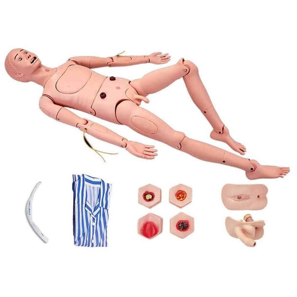 MAHWER Human Anatomical Model Nursing Skills Training Manikin Male and Female Nursing Manikin for Teaching at School of Nursing Medicine